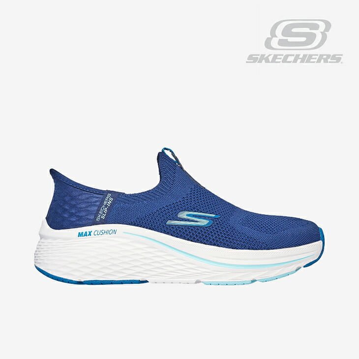 ：SKECHERS｜W Slip-Ins Max Cushioning Elite 2.0 Eternal/ スケッチャーズ/スリップインズ マックス クッショニング エリート エターナル/米国海軍ｘ青み #