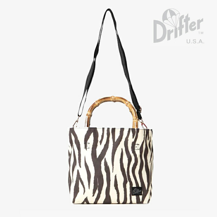 ：DRIFTER USA｜Bamboo Mini Tote Animal Pattern/ ドリフター/バンブー ミニ トート アニマル パターン/デザートゼブラｘ #