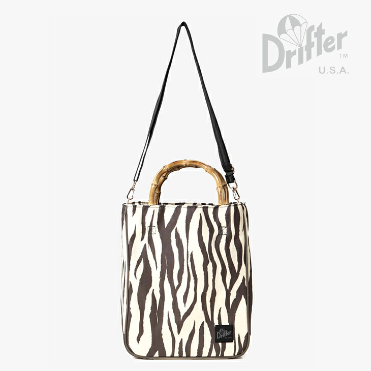 ：DRIFTER USA｜Bamboo Tote Bag Animal Pattern/ ドリフター/バンブー トート バッグ アニマル パターン/デザートゼブラｘ # 7,300円