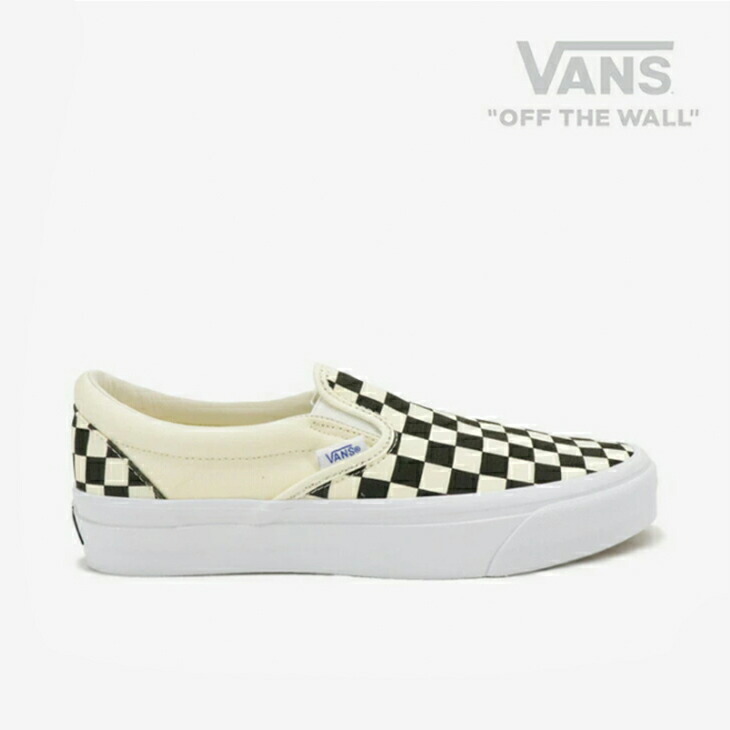 ・VANS Premium｜Slip-On Reissue 98 Lx Checkerboard/ ヴァンズ/プレミアム スリッポン リイシュー ヘリテージ ラックス チェッカーボード/ブラックｘオフホワイト #