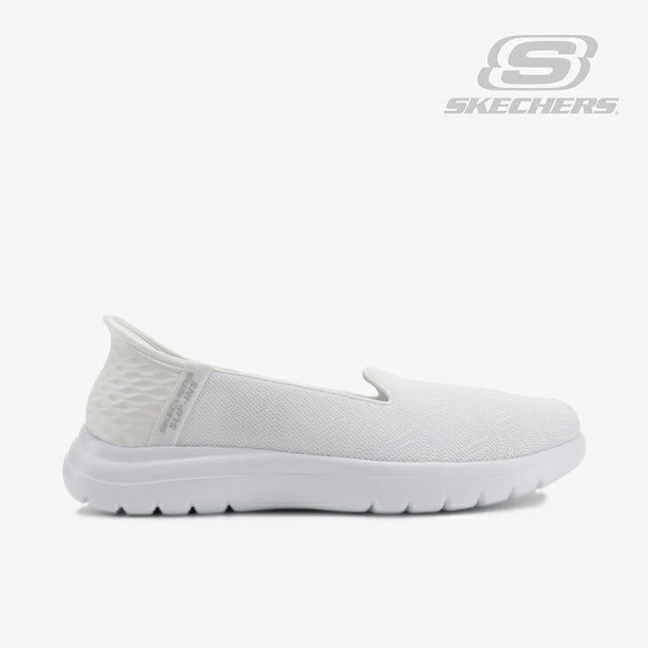 ：SKECHERS｜W Slip-Ins On-The-Go Flex Clover/ スケッチャーズ/スリップインズ オンザゴー フレックス クローバー/白いこと #