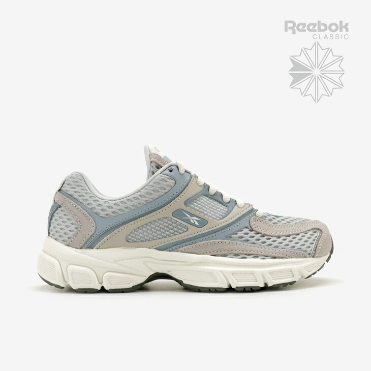 ：REEBOK｜W Premier Trinity Retro Tech/ リーボック/プレミア トリニティ レトロ テック/ムーングレーｘブルー #