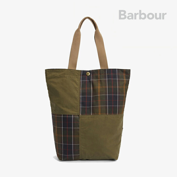 :BARBOUR|Transport Patchwork Tote Bag/ バブアー/トランスポート パッチワーク トートバッグ/ダスキーグリーン #