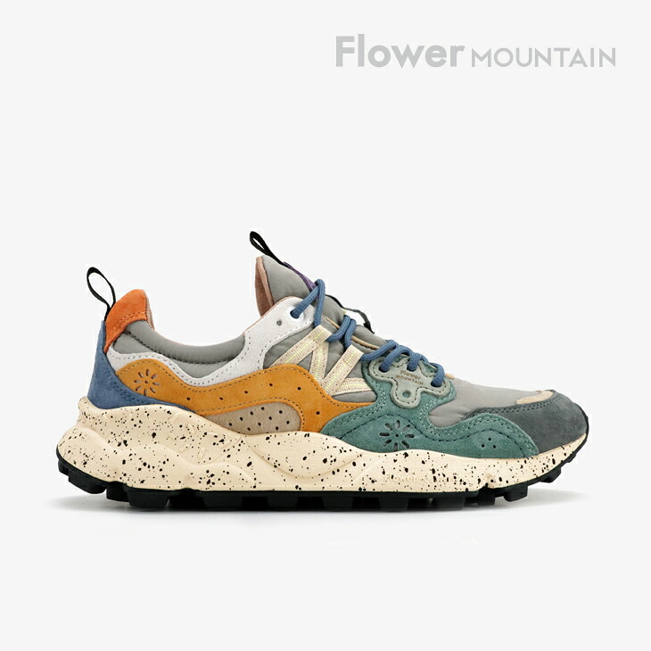 ・FLOWER MOUNTAIN|Yamano 3 Leather Layers/ フラワー マウンテン/ヤマノ 3 レザー レイヤー/グレーxペトラル #|GO ON