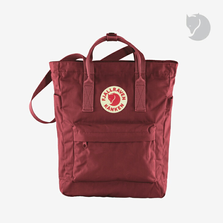 ・FJALLRAVEN｜Kanken Totepack - Bag/ フェールラーベン/カンケン トートパック/Ox Red #背嚢 デイパック うしろ側容器に並べる 肩肉 御徒面子 心地よい 通学 通い アウトドア 赤 ボルドーワイン