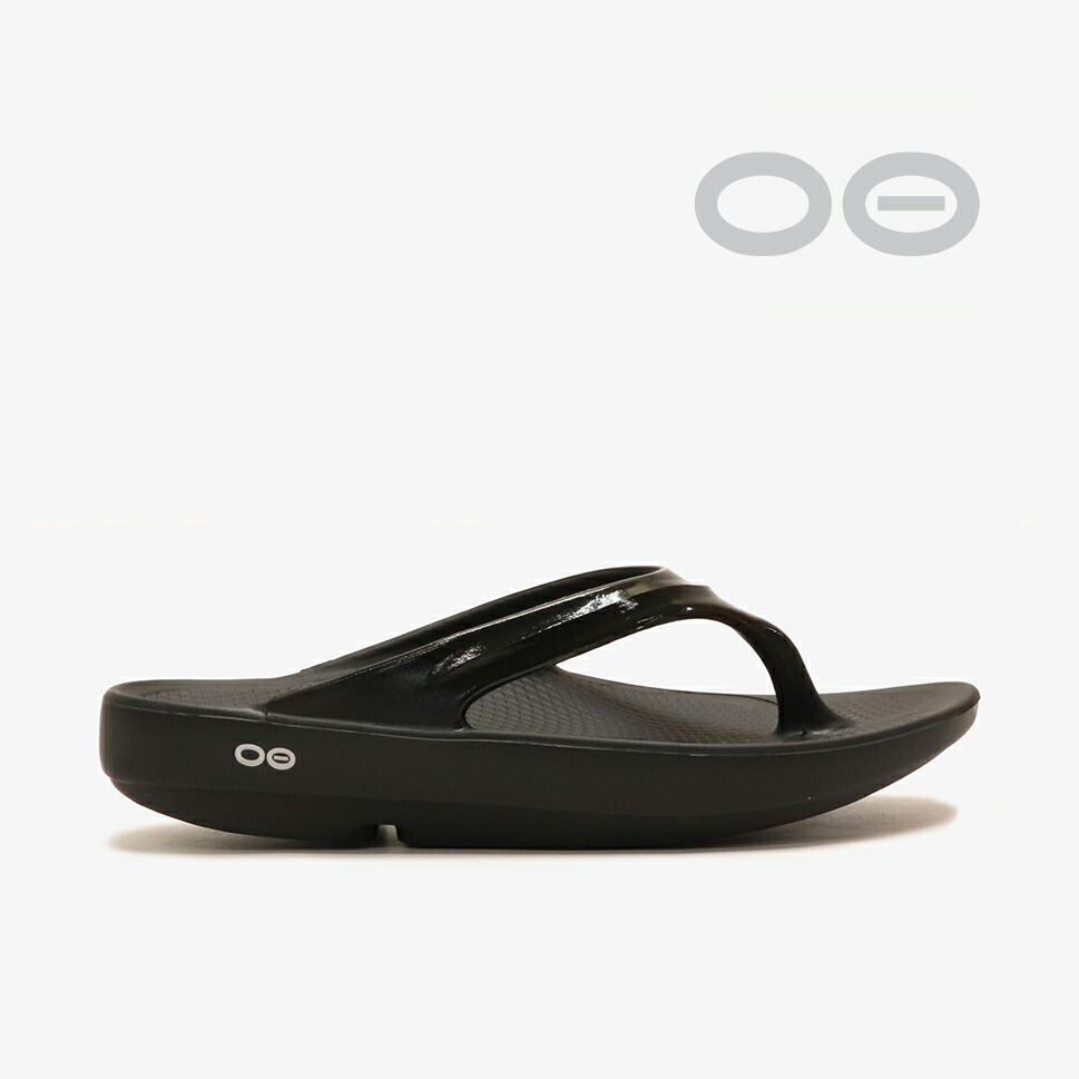 ・OOFOS｜Oolala Tongs Flip Sandal/ ウーフォス/ウーララ トング フリップ サンダル/ブラック #