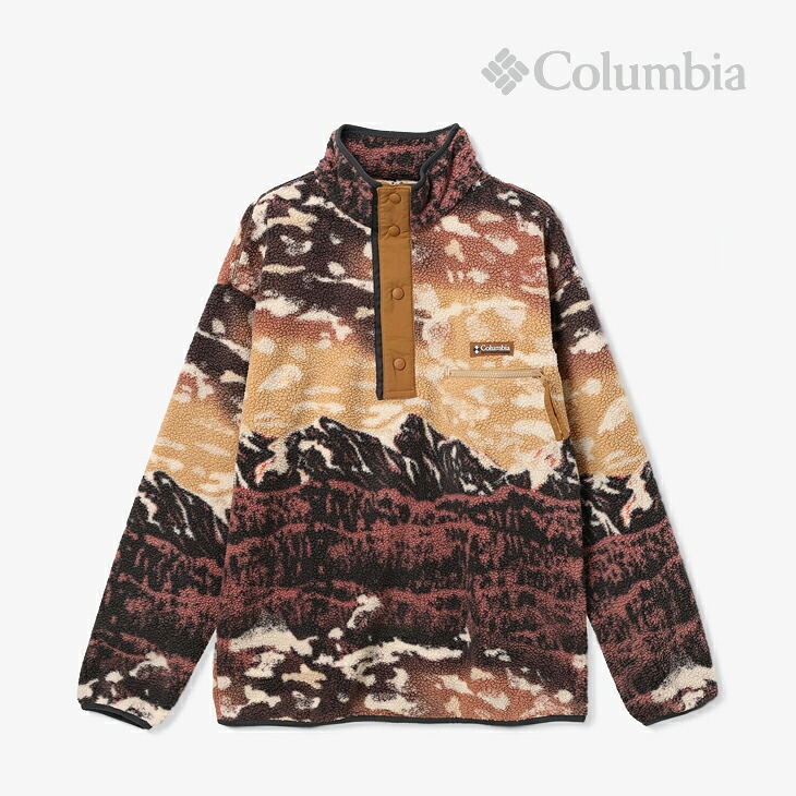 :COLUMBIA|Helvetia II Printed Half Snap Fleece/ コロンビア/ヘルヴェチアII プリント ハーフ スナップ フリース/キャメルブラウンシスターズ #|GO ON
