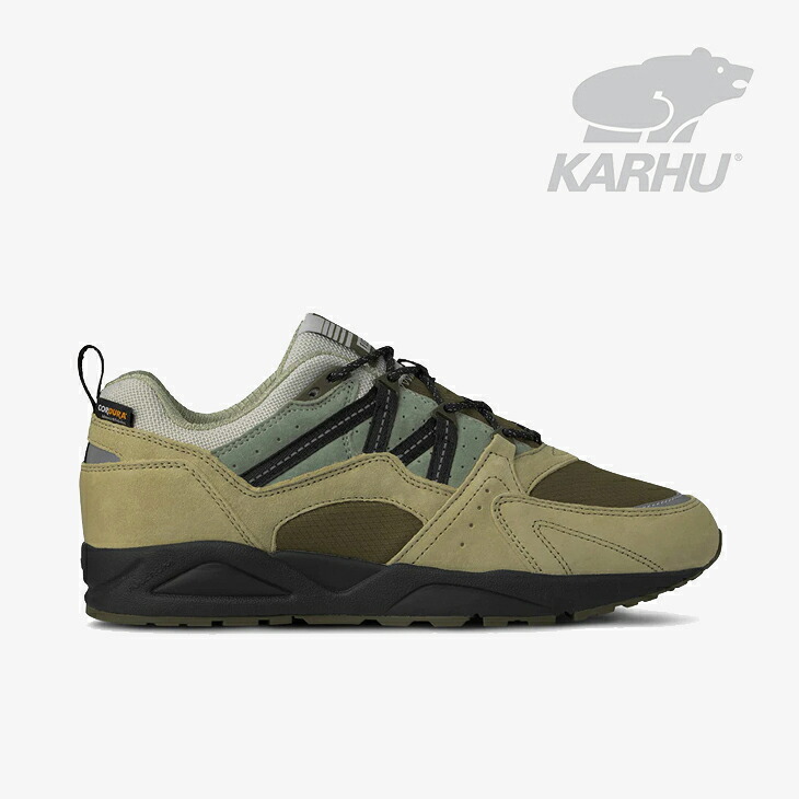 ：KARHU｜Fusion 2.0 Cordura Suede Special Edition/ カルフ/フュージョン 2.0 コーデュラ スエード スペシャル エディション/ペールオリーブグリーンｘジェットブラック #