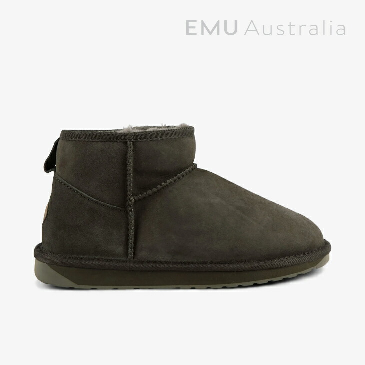 ：EMU｜W Stinger Micro Sheepskin/ エミュー/スティンガー マイクロ シープスキン 羊肉/暗然たるオリーブ #