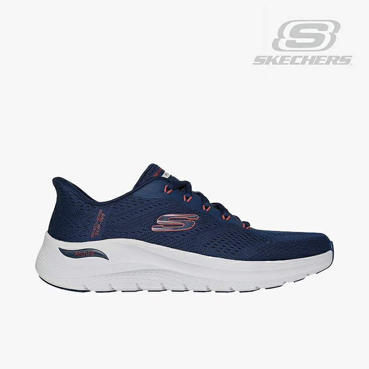 ・SKECHERS|Slip-Ins Arch Fit 2.0 Lestur/ スケッチャーズ/スリップインズ アーチ フィット レストゥール /ネイビーxレッド #|GO ON