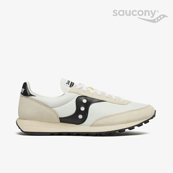 ・SAUCONY｜Trainer 80 Classic/ サッカニー/調教師 エイ紅茶 古典派音楽 ナイロン スエードクロス/白いことｘ黒いこと #