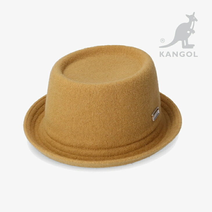 ：KANGOL｜Wool Mowbray Pork Pie Hat/ カンゴール/ウール モーブレー ポーク パイ ハット/キャメル #