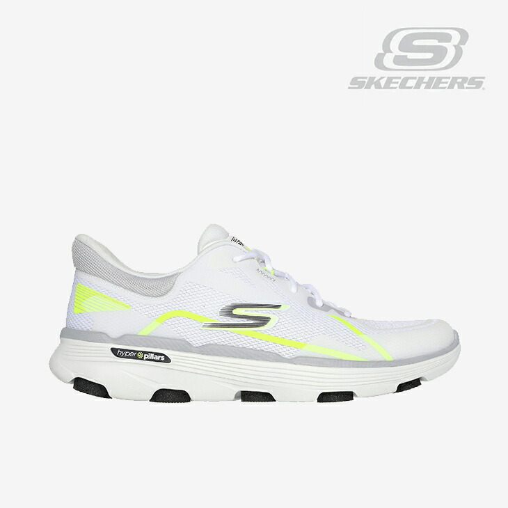 ：SKECHERS｜Go Run 7.0 Interval/ スケッチャーズ/ゴー ラン インターバル/ホワイトｘグレー #