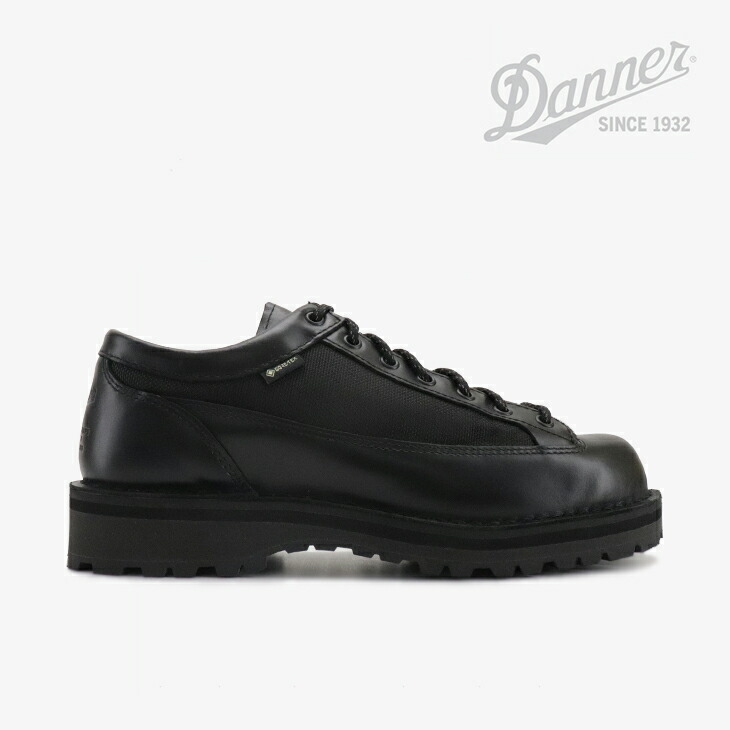 ・DANNER｜Danner Field R Low GTX WP Leather Vibram/ ダナー/ダナーフィールド アール 置き目 ゴアテックス お水校正刷り なめし革 ビブラム/黒いこと #