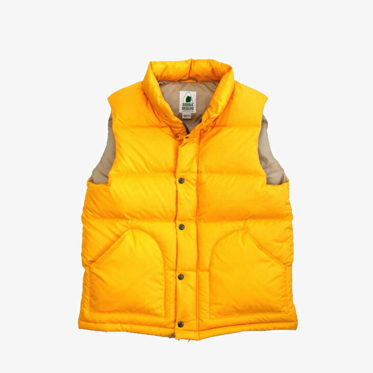 ・SIERRA DESIGNS｜Zip Down Vest Classic Nylon Taffeta/ シエラ デザインズ/ジップ ダウン ベスト クラシック ナイロン タフタ/イエロー #