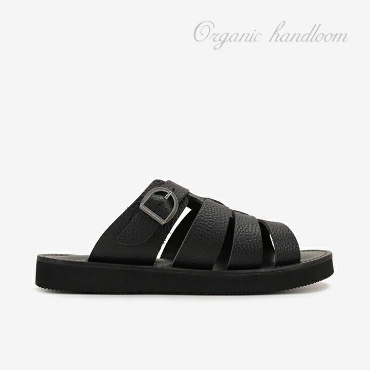 ＊ORGANIC HANDLOOM｜Japan Made Montereau Slide Oil Leather Shrink/ オーガニックハンドルーム/ジャパン メイド モントロー スライド オイル レザー シュリンク/ブラックシボ #