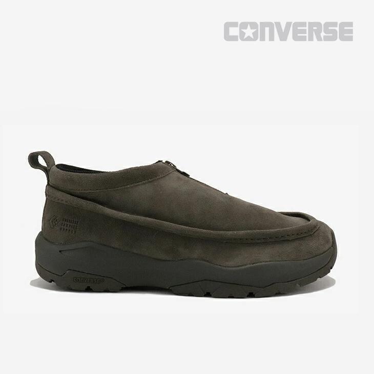 ＊CONVERSE｜Camping Supply CFT CP/ コンバース/幕営給与 モカシン ジップ スエードクロス/ダークトープ #