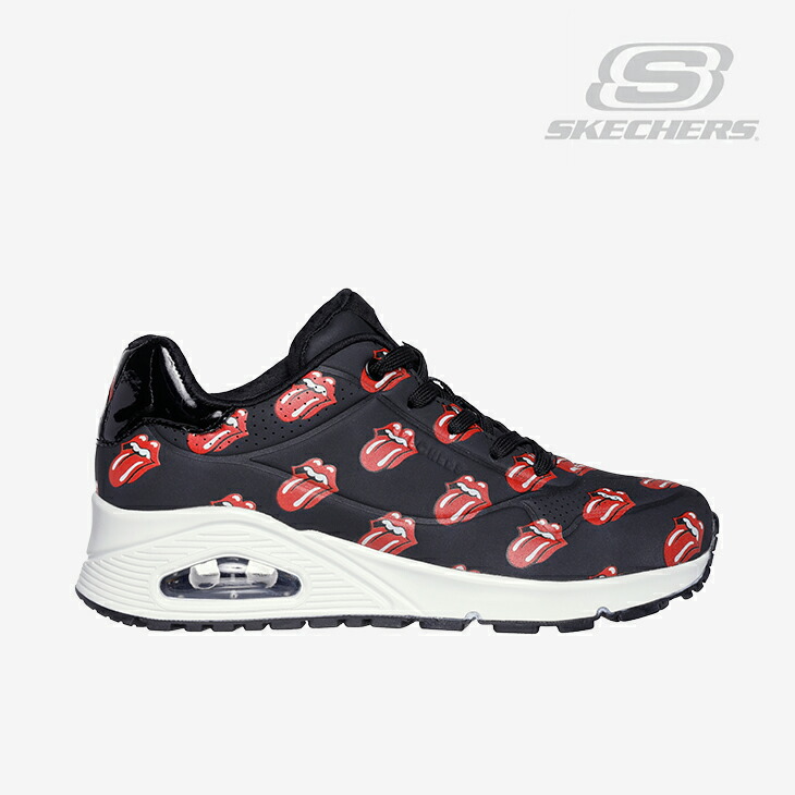 rolling stones (RARE!!UK3枚セット送料込み) The Rolling Stones コラボ 総柄プリント スニーカー (SKECHERS