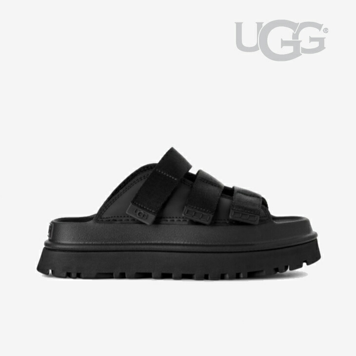 ・UGG|W Goldenglow Slide Platform/ アグ/ゴールデングロウ スライド プラットフォーム/ブラック #|GO ON