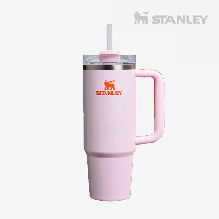 ・STANLEY｜Quencher H2.0 Flowstate Tumbler 30oz With Grip Handle Straw/ スタンレー/クエンチャー フローステート ストロー タンブラー グリップ ハンドル パール/ローズペタルシマー #