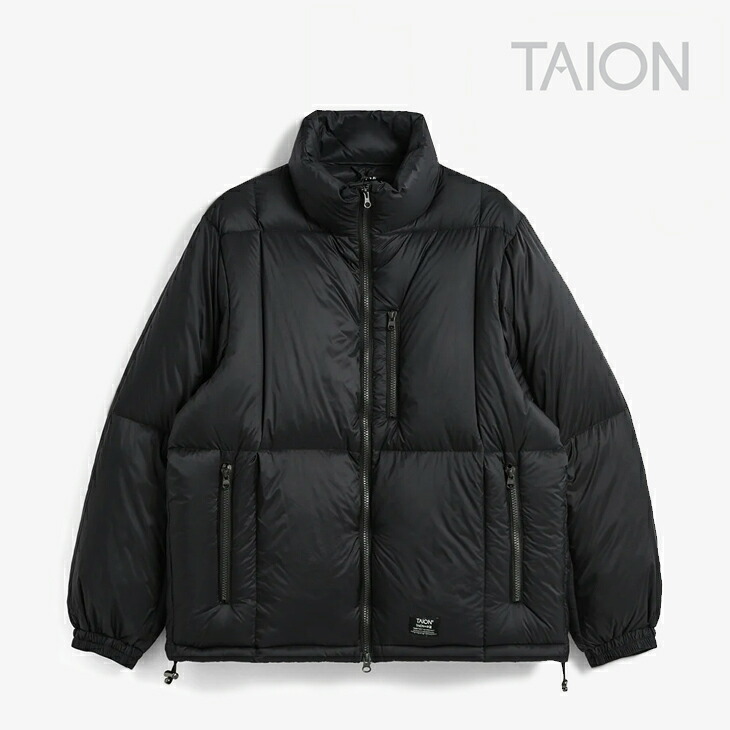 ・TAION|Work W Zip Volume Down Jacket Cordura/ タイオン/ワーク ダブル ジップ ボリューム ダウン ジャケット コーヂュラ/ブラック #|GO ON