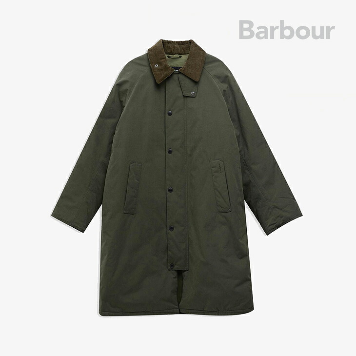 ・BARBOUR|Exmoor Coat Long Insulating Padded Oversized/ バブアー/エクスモア コート ロング インサレート パッデッド オーバーサイズ/オリーブグリーン #|GO ON