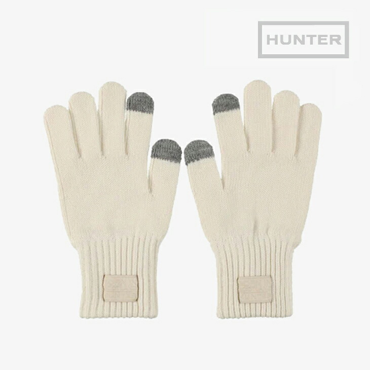・HUNTER｜W Refined Knitted Glove Touch Screen/ ハンター/リファインド ニッテッド グローブ タッチ スクリーン/シェイデッドホワイト #｜GO ON 7,629円