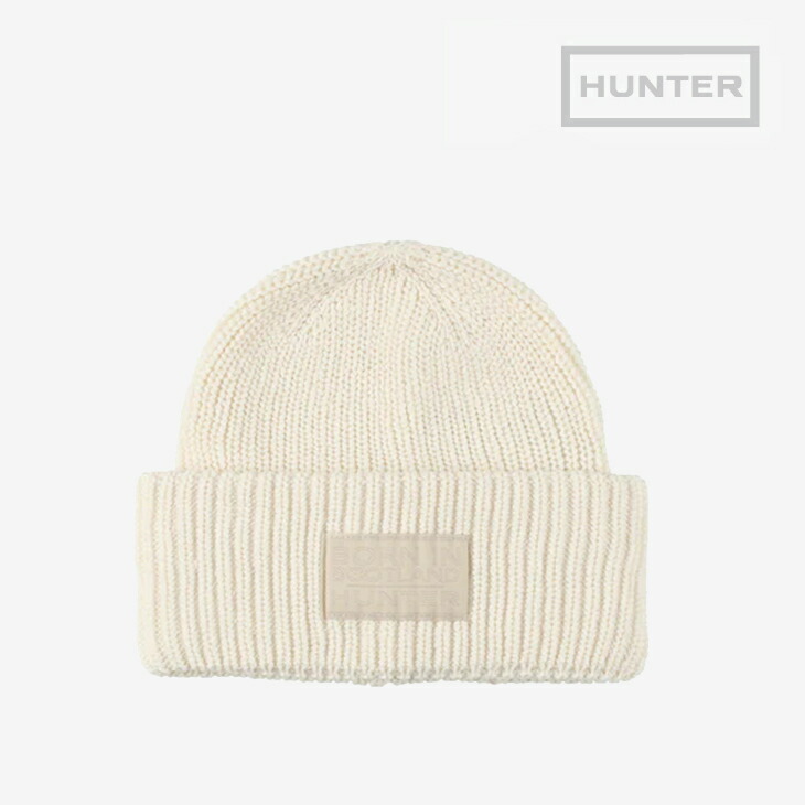 ・HUNTER｜W Refined Tall Beanie Knit Cap/ ハンター/リファインド トール ビーニー/シェイデッドホワイト #