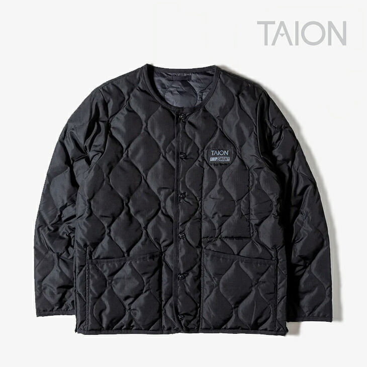 ・TAION|xGripswany Millitary Reversible Down Jacket Ripstop/ タイオン/グリップスワニー リバーシブル ダウン ジャケット リップストップ/ブラック #