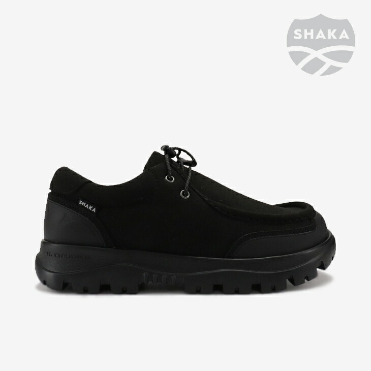 ：SHAKA｜Trail Tyrol Moc EX/ シャカ/トレイル チロル モック モカション/黒いこと #