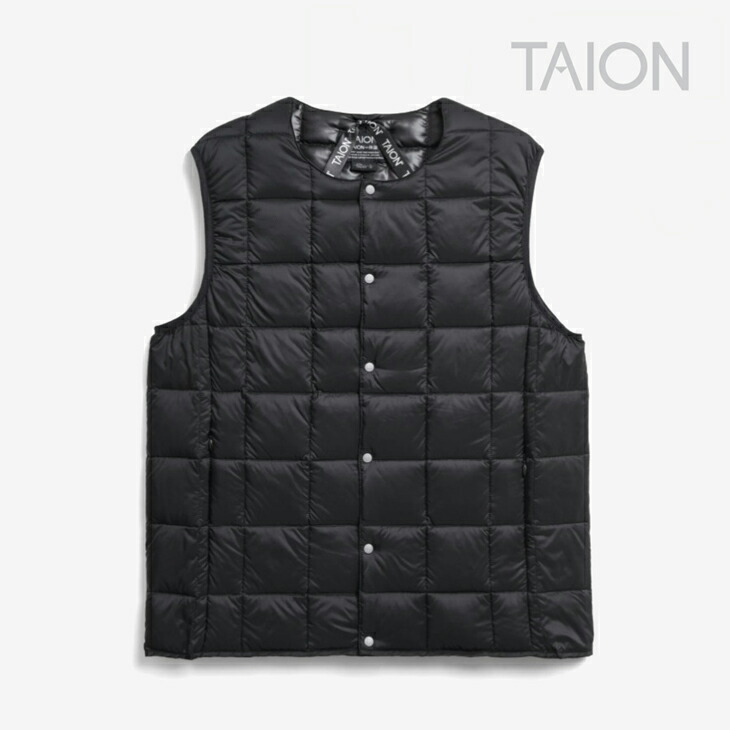 楽天市場】・TAION｜Military Crew Neck Down Vest/ タイオン