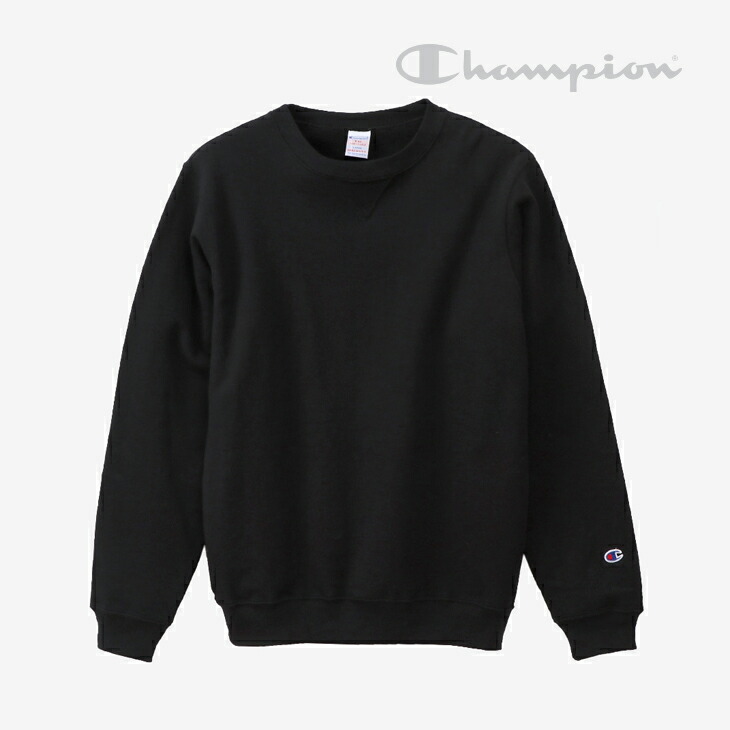：CHAMPION｜USA Made Crew Neck Sweat Shirt 9薬局衡オンス Terry Fleece/ はやりっ児/亜米利加 お手伝いさん 労働者の一団 のど首 トレーナー 9薬局衡オンス テリーフリース/黒いこと #