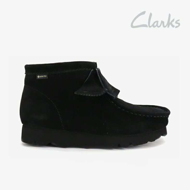 ・CLARKS｜WallabeeBootGTXSuedeVibram/クラークス/ワラビーブーツゴアテックスモカシンスウェードビブラム/ブラック#