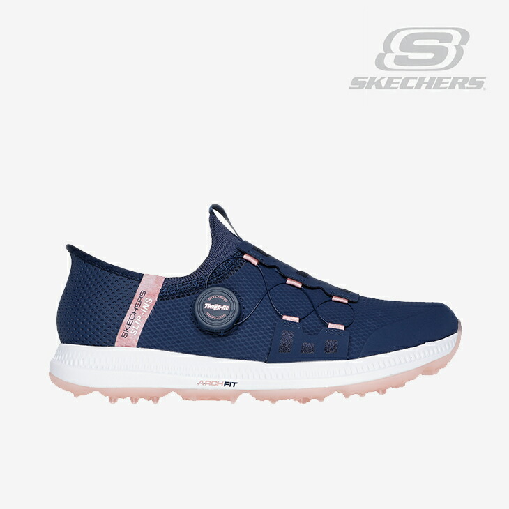 ・SKECHERS｜W Slip-Ins Go Golf Elite 5/ スケッチャーズ/スリップインズ ゴー ゴルフ エリート/ネイビーｘピンク # 16,418円