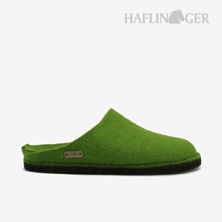 ・HAFLINGER｜Soft Boiled Wool Double-Felt Slipper/ ハフリンガー/ソフト ボイルド ウール ダブルフェルト スリッパ/グラスグリーン #