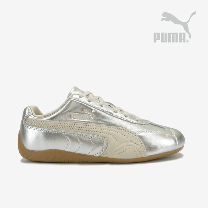 ・PUMA｜W Speedcat Silver Leather Metallic/ プーマ/スピードキャット シルバー レザー メタリック/アルパインスノーｘガム #