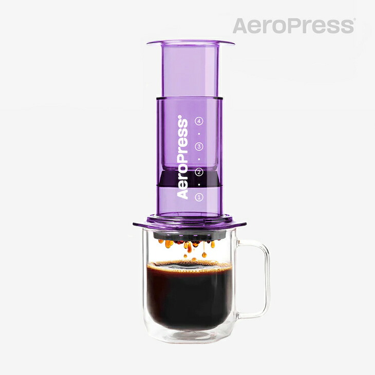 ・AEROPRESS｜Clear Colors Coffee Maker Rich Like Espresso USA Made/ エアロプレス/クリア カラーズ コーヒー メーカー リッチ ライク エスプレッソ アメリカ メイド/パープル #