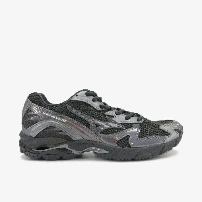 ：MIZUNO｜Wave Rider 10/ ミズノ/縮くれる 馬のり レトロテック/黒いことｘメタリックグレー #