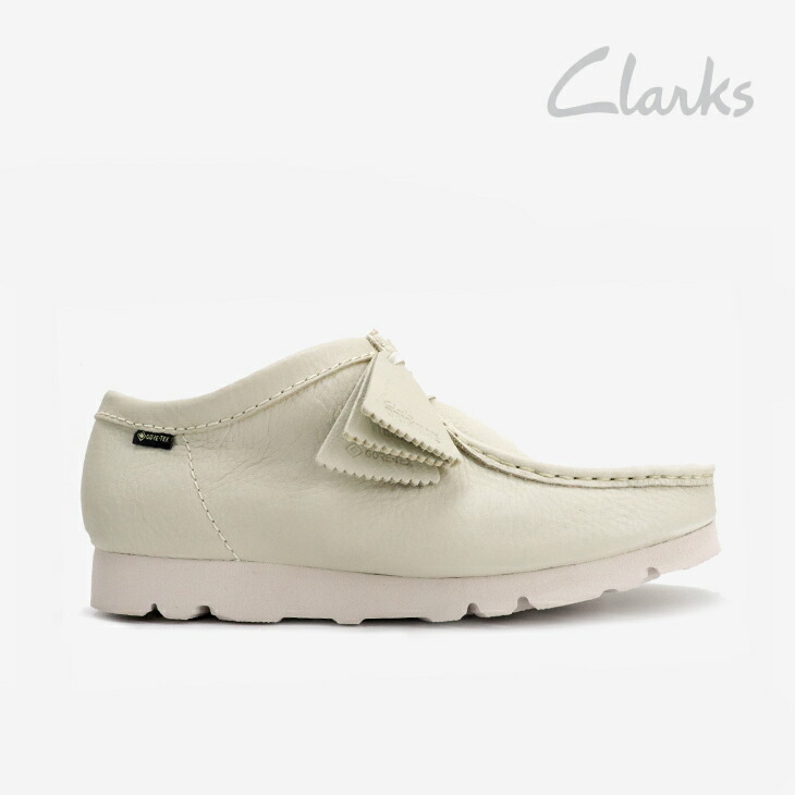・CLARKS｜W Wallabee Gore-Tex Leather Vibram/ クラークス/ワラビー ゴアテックス なめし革 ビブラム/白いことなめし革 #