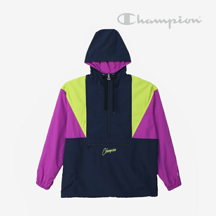 ・CHAMPION｜Hooded Anorak Jacket Action Style/ チャンピオン/フーデット アノラック ジャケット アクション スタイル/ネイビー #