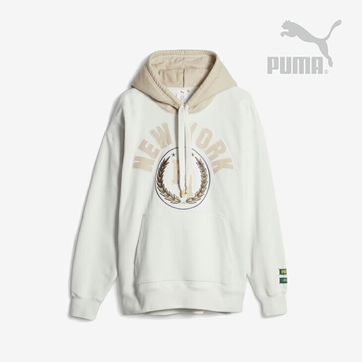 ＊PUMA｜ｘRhuigi Graphic Hoodie New York/ プーマ/ルイージ グラフィック パーカー 2トーン ニューヨーク/セデイトグレー # 8,360円