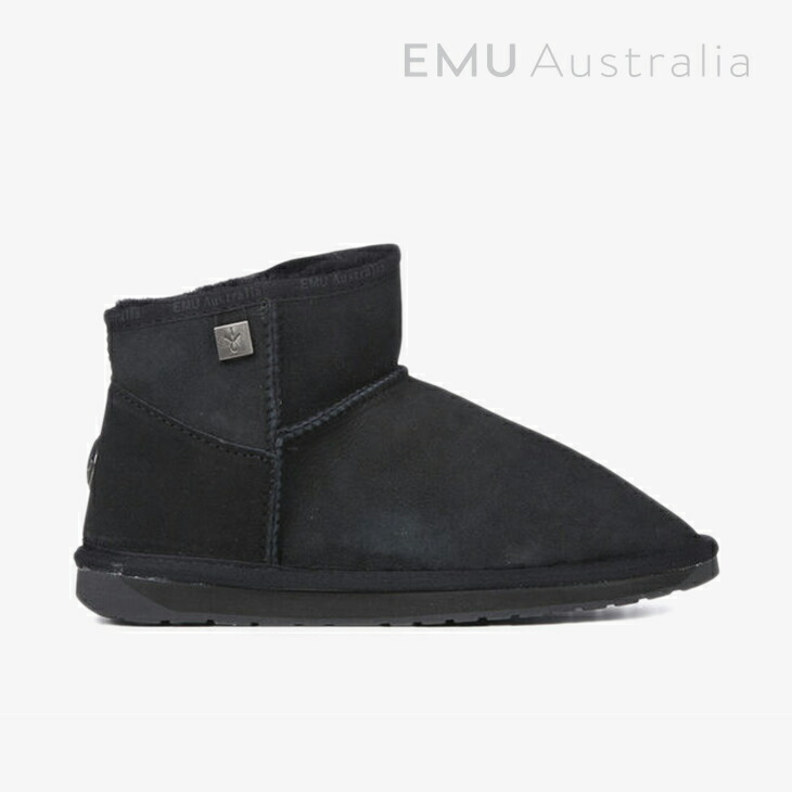 *EMU|W Australia Made Platinum Slim Darling Sheepskin/ エミュー/オーストラリア メイド プラチナ スリム ダーリン シープスキン ムートン/ブラック #|GO ON
