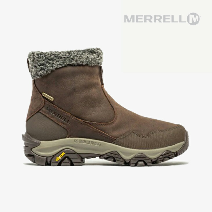 ：MERRELL｜W Coldpack 3 Thermo Tall Zip Waterproof Vibram Arctic Grip All Terrain/ メレル/コールドパック サーモ トール ジップ ウォータープルーフ ビブラム オールテレイン/シナモン #
