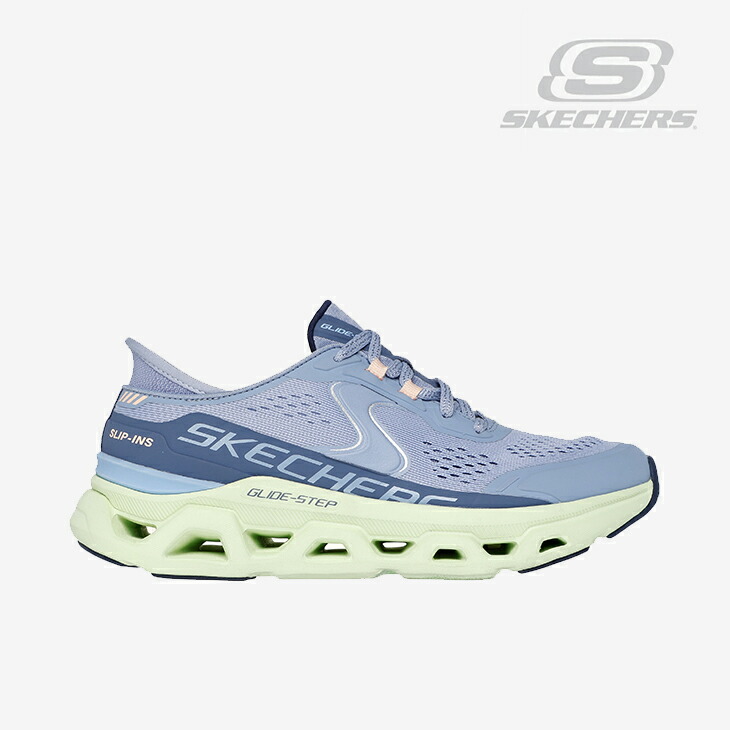 ：SKECHERS｜W Slip-Ins Glide-Step Altus/ スケッチャーズ/スリップインズ グライド 踏み段 アルタス/青碧ｘマルチ #