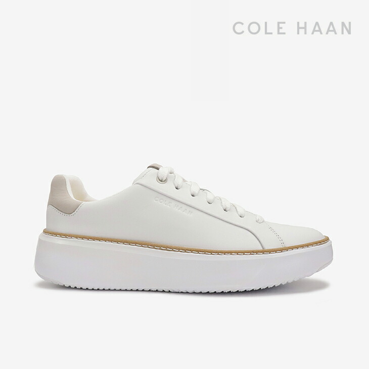 ・COLE HAAN｜W Grand Pro Top Spin Sneaker Leather/ 電話を掛ける ハーン/地びた 労働者階級 とっ始め 回転運動 スニーカー なめし革/白いことｘダヴ #