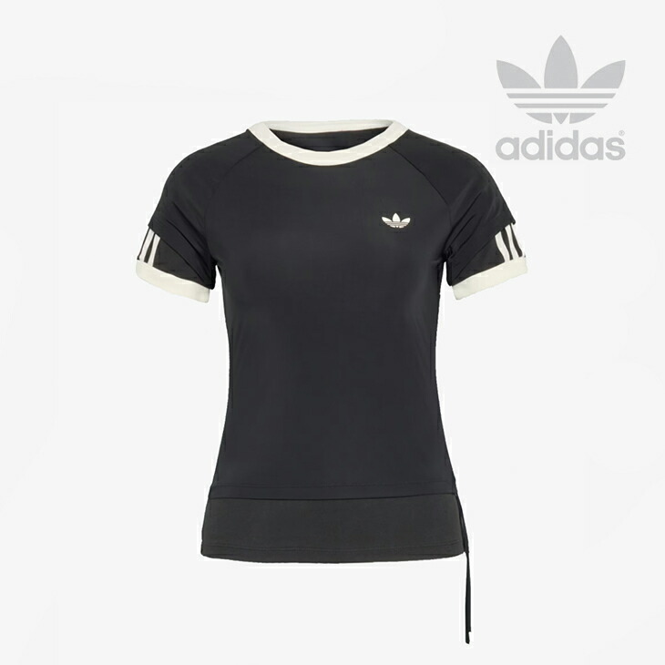 ・ADIDAS Originals｜W Double Layered Cali T-Shirt/ アディダス/ダブル レイヤード カリ Tシャツ/ブラックｘブラック #