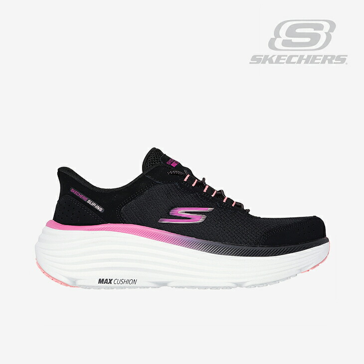 ・SKECHERS｜W Slip-Ins Max Cushioning Endeavor Cardoba/ スケッチャーズ/スリップインズ マックス クッショニング エンデバー カルドバ/黒いことｘサクラ色 #