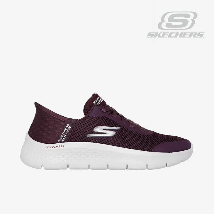 ・SKECHERS｜W Slip-Ins Go Walk Flex Grand Entry Wide Fit/ スケッチャーズ/スリップインズ ゴー ウォーク フレックス 競技場 エントリー 広広とした 相応う/バーガンディ #