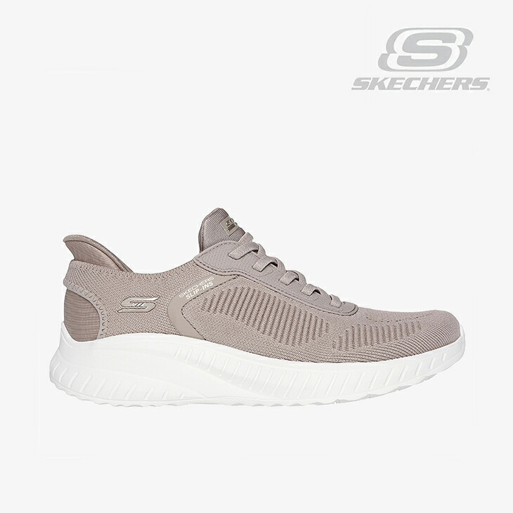 ・SKECHERS｜W Slip-Ins Bobs Squad Chaos Wide Fit/ スケッチャーズ/スリップインズ ボブス スポート スクワッド カオス ワイド フィット/トープ #｜GO ON