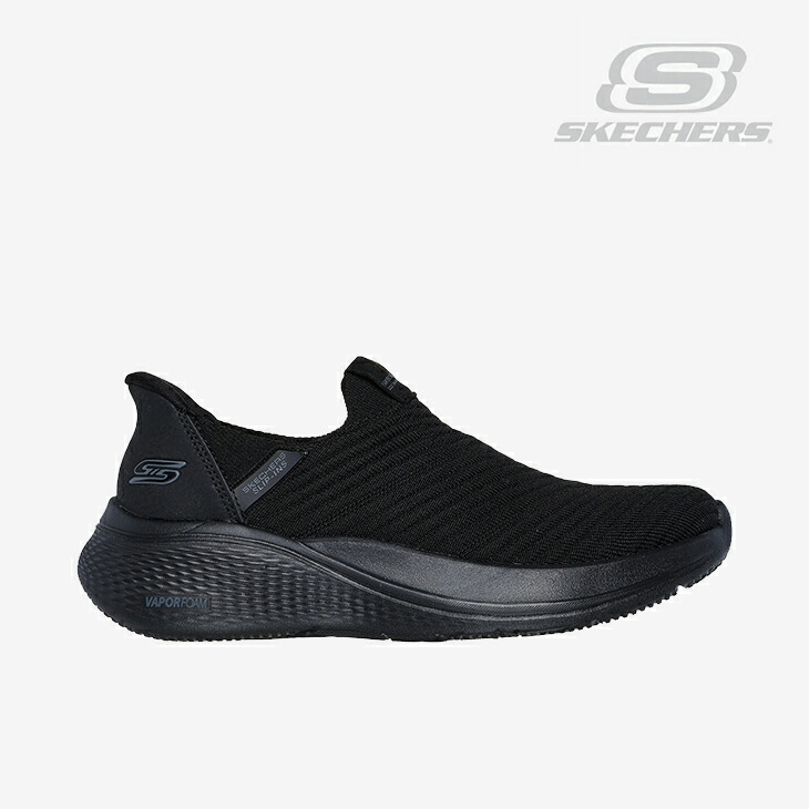 ：SKECHERS｜W Slip-Ins Bobs Infinity Daily Vision Wide Fit/ スケッチャーズ/スリップインズ ボブス インフィニティ デイリー ビジョン/ブラックｘブラック #
